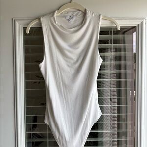 Elegant White Sleeveless Bodysuit